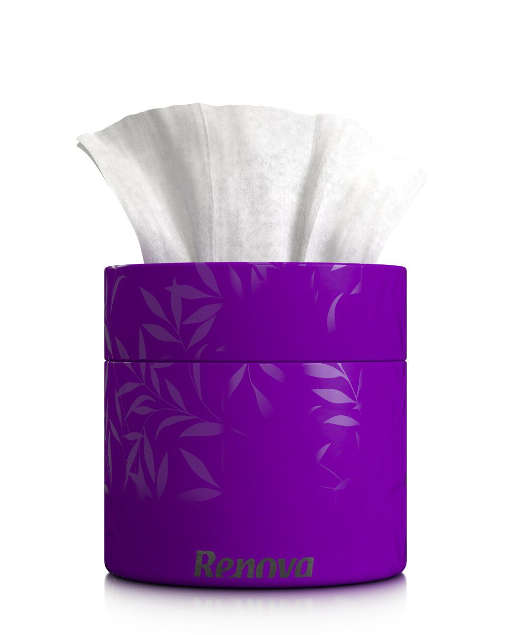 White Facial Tissues Purple Box